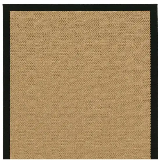 4'x6' Beige and Black Plain Indoor Outdoor Area Rug Photo 11