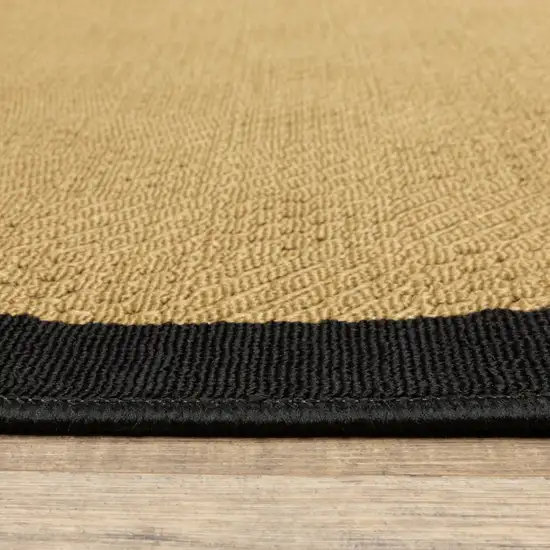 2'x3' Beige and Black Plain Indoor Outdoor Scatter Rug Photo 2