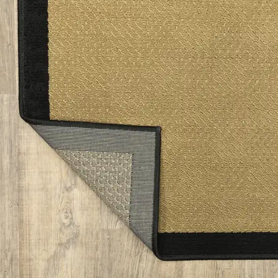 2'x3' Beige and Black Plain Indoor Outdoor Scatter Rug Photo 6