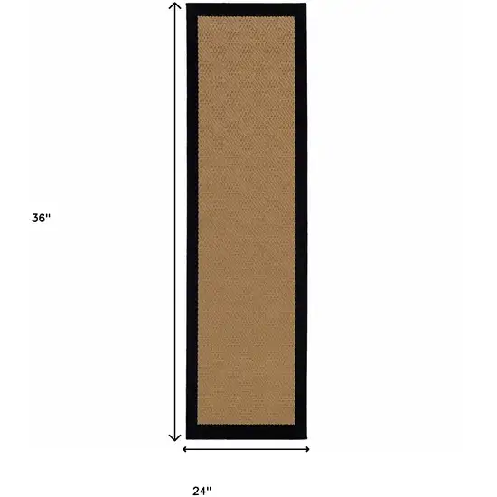 2'x3' Beige and Black Plain Indoor Outdoor Scatter Rug Photo 8