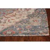 Photo of 8'x10' Blue Red Hand Woven Diamond Medallion Indoor Area Rug