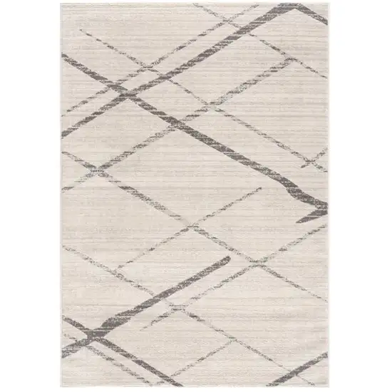 Gray Modern Abstract Pattern Area Rug Photo 2