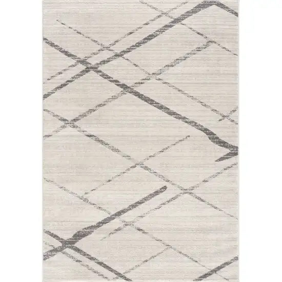 9' x 13' Gray Modern Abstract Pattern Area Rug Photo 1