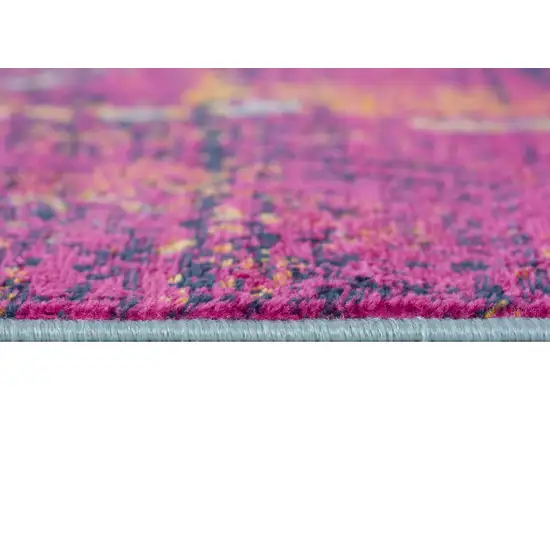 9' x 13' Gray and Magenta Abstract Area Rug Photo 10