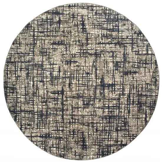 2'x3' Gray and Navy Abstract Scatter Rug Photo 2