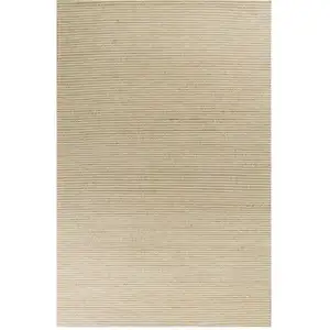 Photo of 8'x11' Ivory Hand Woven Wool And Jute Indoor Area Rug