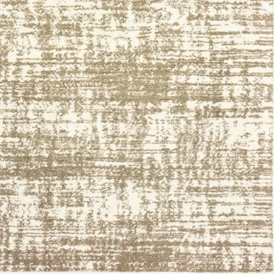 7'X10' Ivory And Gray Abstract Strokes Area Rug Photo 2