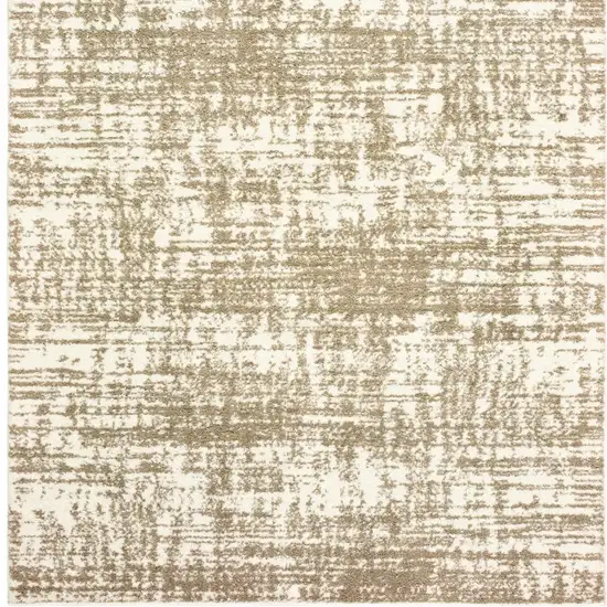 8'x11' Ivory and Gray Abstract Strokes Area Rug Photo 4