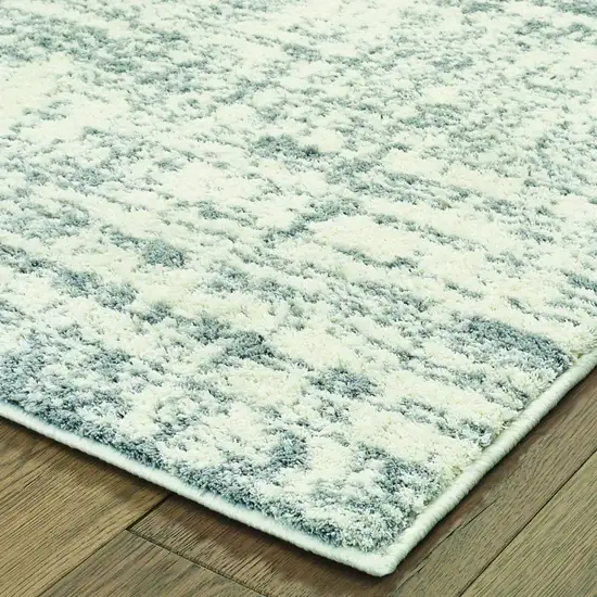 2'x3' Ivory and Gray Abstract Strokes Scatter Rug Photo 3