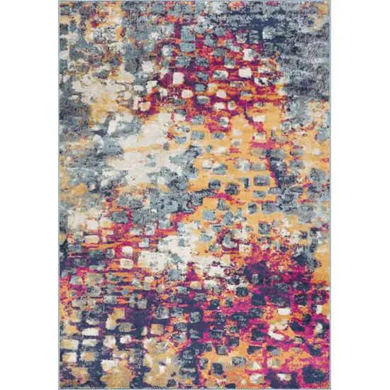 9' x 13' Multicolored Abstract Painting Area Rug Photo 4