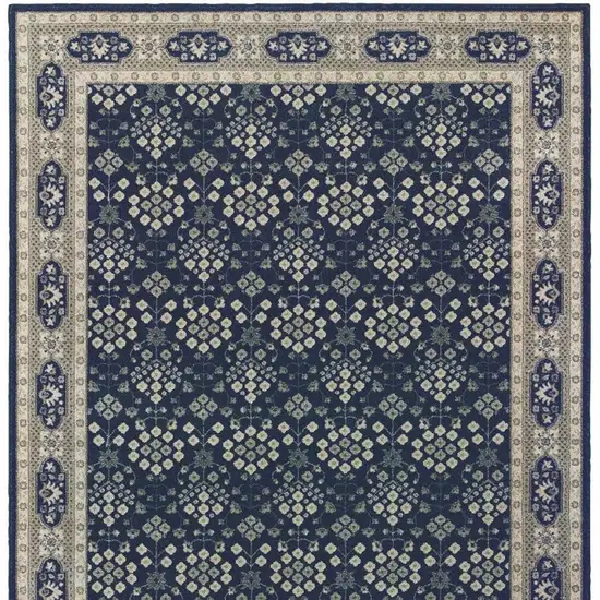 Blue and Gray Power Loom Area Rug Photo 6