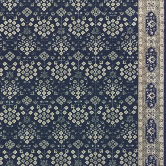 Blue and Gray Power Loom Area Rug Photo 5