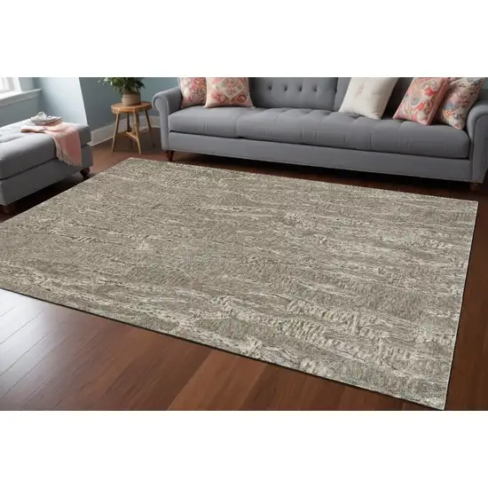 Sand Hand Tufted Abstract Indoor Area Rug Photo 1