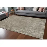 Photo of 8'x10' Sand Hand Tufted Abstract Indoor Area Rug