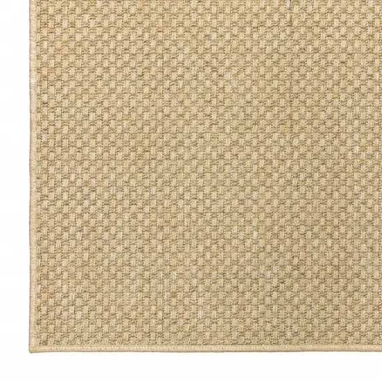 3'x5' Solid Sand Beige Indoor Outdoor Area Rug Photo 3