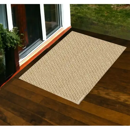 Beige Indoor Outdoor Area Rug Photo 2