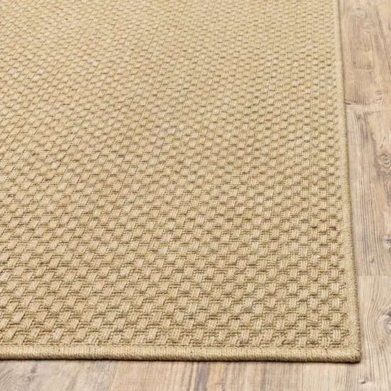 4'x6' Solid Sand Beige Indoor Outdoor Area Rug Photo 9