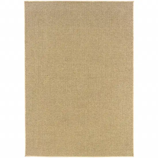 7'x10' Solid Sand Beige Indoor Outdoor Area Rug Photo 1