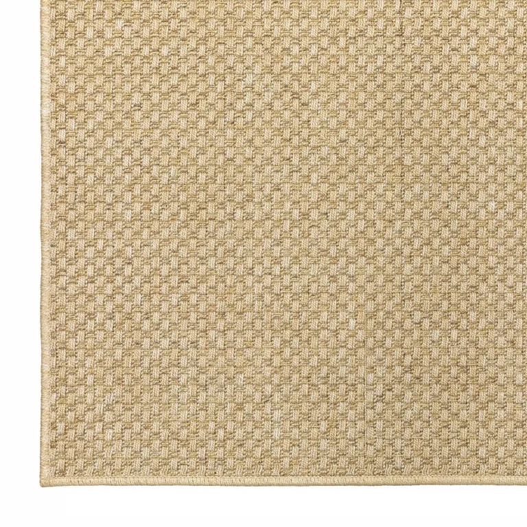 8'x11' Solid Sand Beige Indoor Outdoor Area Rug Photo 3