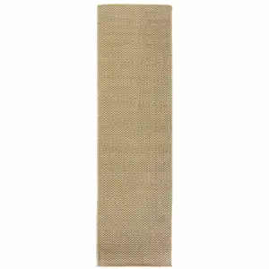 Photo of 2'x8' Solid Sand Beige Indoor Outdoor Runner Rug