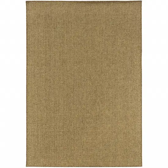 3'x5' Solid Tan Indoor Outdoor Area Rug Photo 1