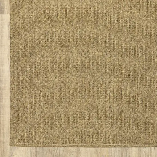 3'x5' Solid Tan Indoor Outdoor Area Rug Photo 3