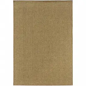 Photo of 5'x8' Solid Tan Indoor Outdoor Area Rug