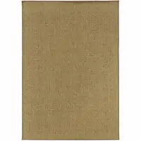 Photo of 9'x13' Solid Tan Indoor Outdoor Area Rug