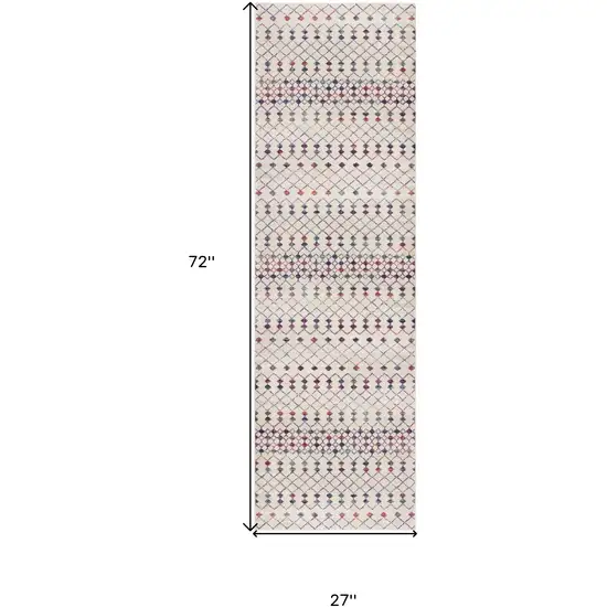 Cream Ikat Area Rug Photo 3