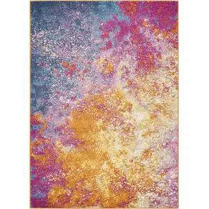 Photo of Abstract Brights Sunburst Area Rug