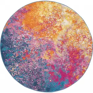 Photo of Abstract Brights Sunburst Area Rug