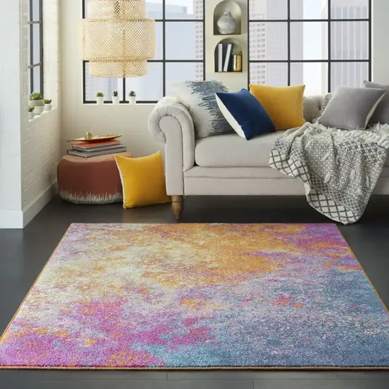 Abstract Brights Sunburst Area Rug Photo 5