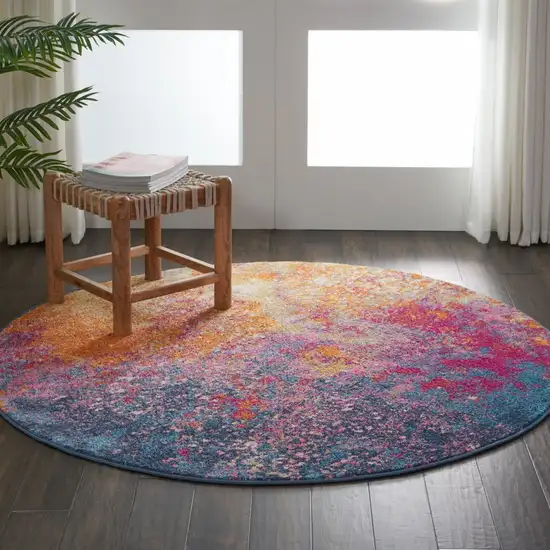 Abstract Brights Sunburst Area Rug Photo 6