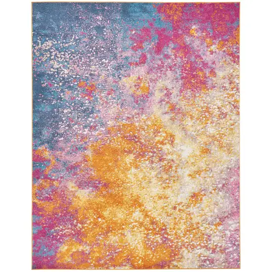 Abstract Brights Sunburst Area Rug Photo 1