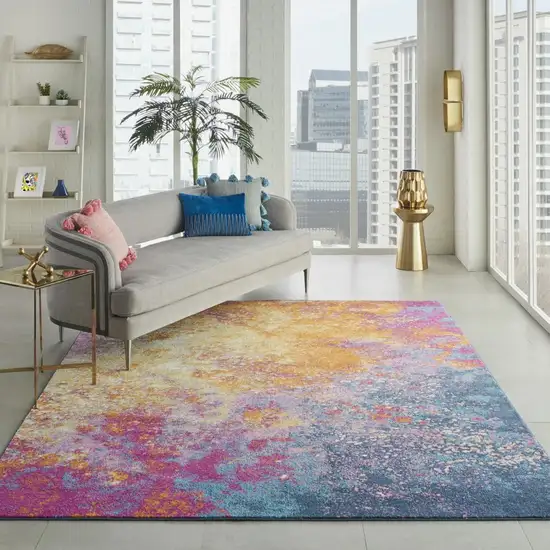 Abstract Brights Sunburst Area Rug Photo 4