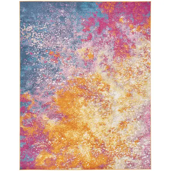 Sunset Abstract Power Loom Area Rug Photo 1