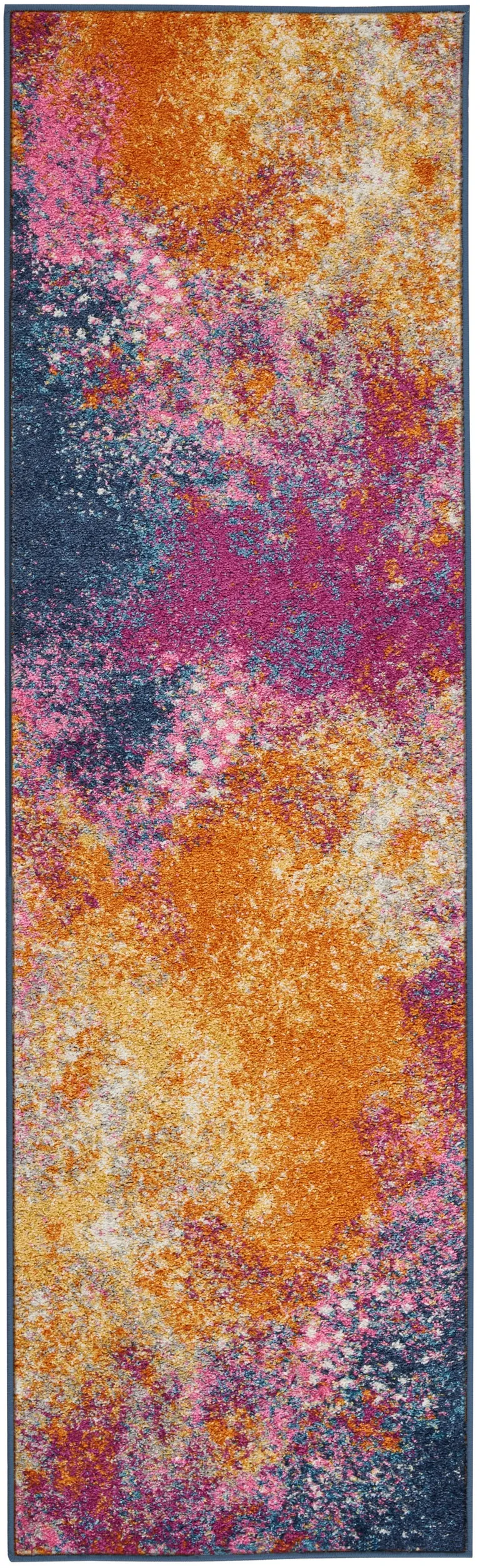 Abstract Brights Sunburst Runner Rug Photo 1