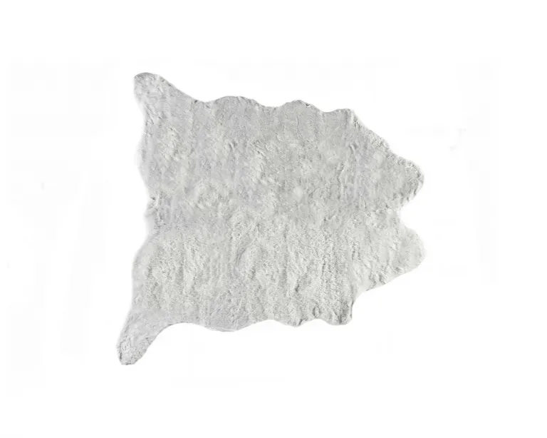 Acrylic Plush Polyester Grey Rug Photo 1