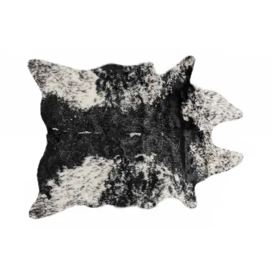 Acrylic Plush Polyester S&P Black White Rug Photo 1