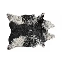 Photo of Acrylic Plush Polyester S&P Black White Rug