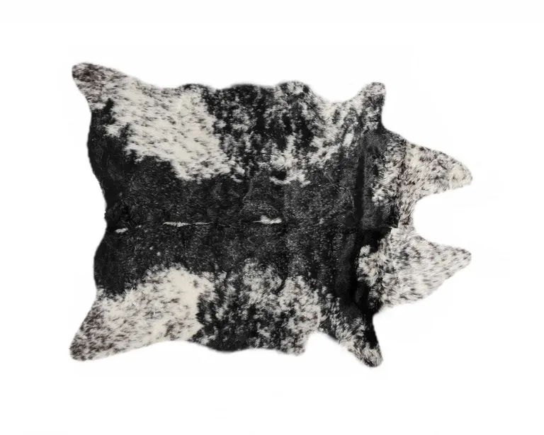 Acrylic Plush Polyester S&P Black White Rug Photo 1