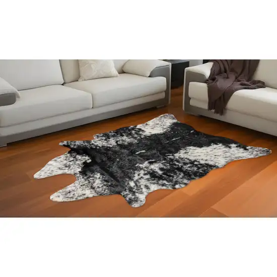 S&P Black White Animal Print Area Rug Photo 1