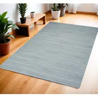 Photo of Aqua Abstract Washable Area Rug