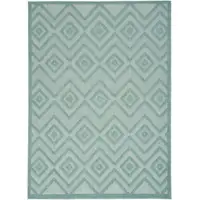 Photo of Aqua And Teal Argyle Indoor Outdoor Area Rug