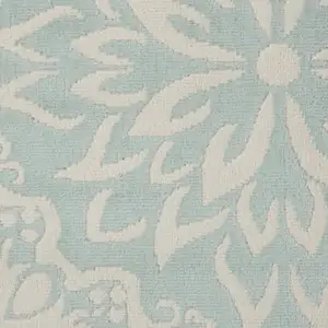 Photo of Aqua Floral Power Loom Area Rug