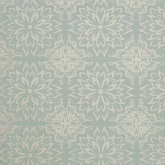 Aqua Floral Power Loom Area Rug Photo 3