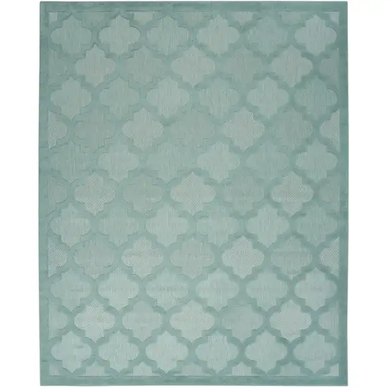 Aqua Geometric Flatweave Area Rug Photo 2