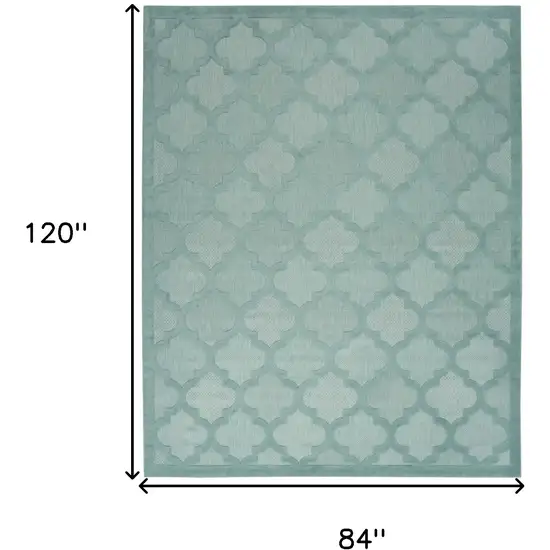 Aqua Geometric Flatweave Area Rug Photo 8