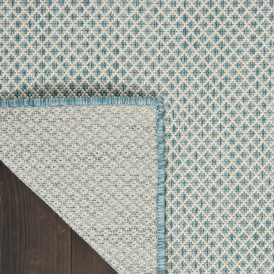 Aqua Geometric Power Loom Area Rug Photo 3