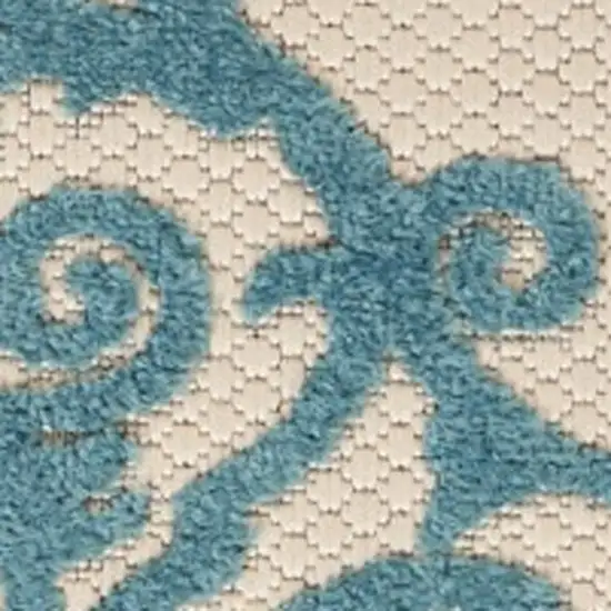 Aqua Medallion Indoor Outdoor Area Rug Photo 8